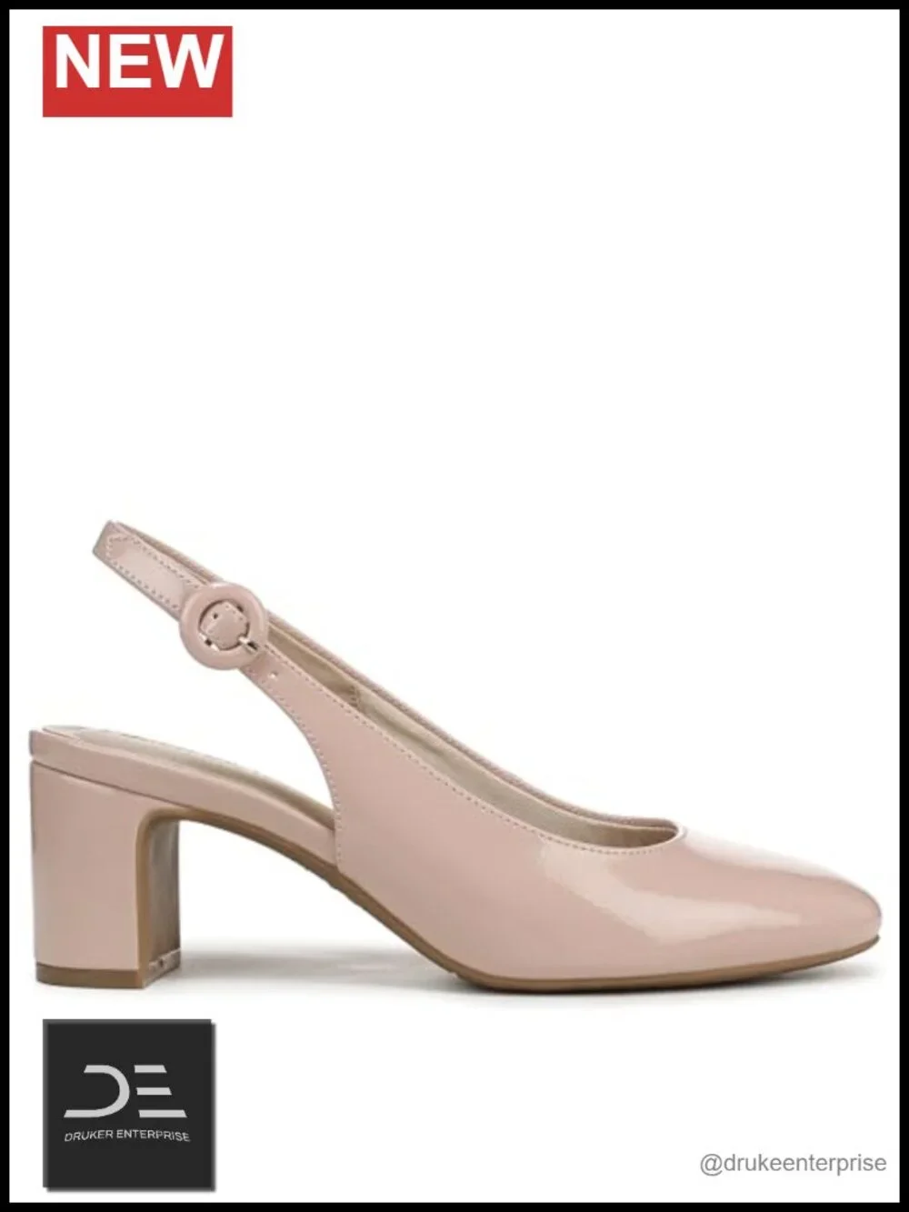 Womens Slingback Pumps Block Heel Almond Toe Dress Shoes